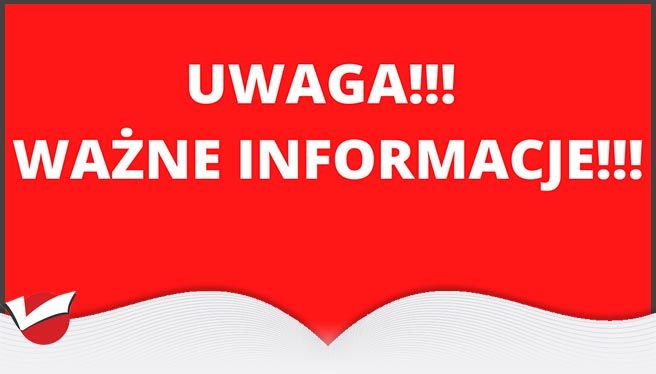 UWAGA! Ważna informacja!